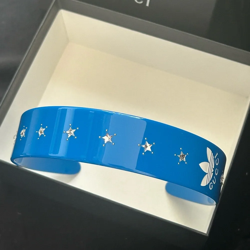 Gucci adidas headband NWT blue